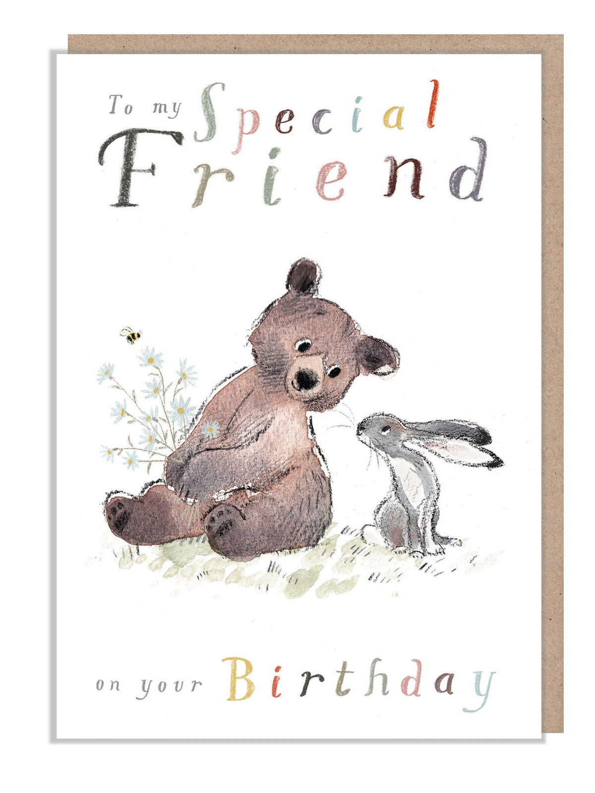 Friend Card - to My Special Friend - Bear, Hare and Mouse