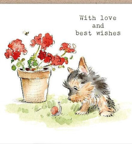 Notelet Pack - with Love and Best Wishes - Yorkie