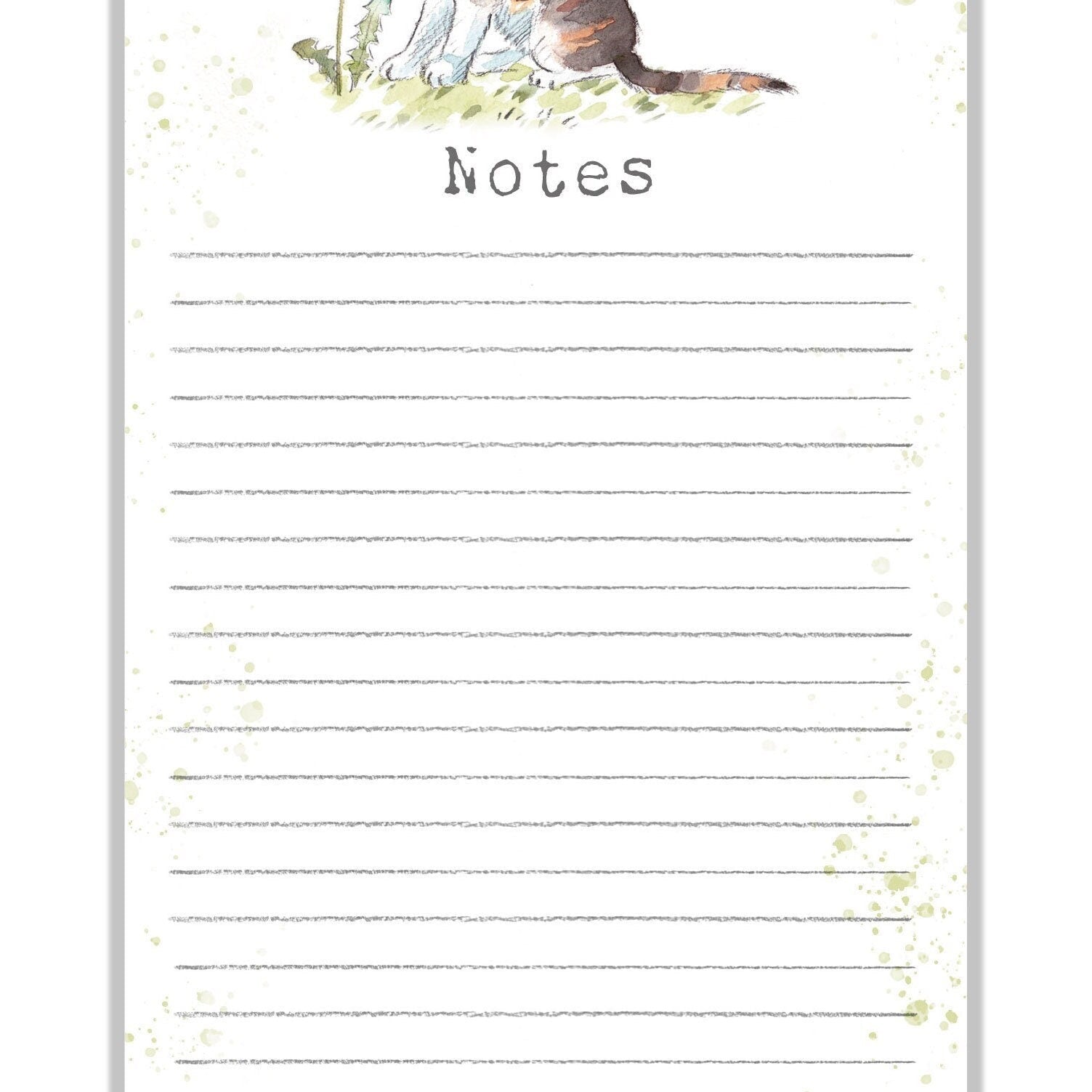 Note Pad - Cat with Dandelion