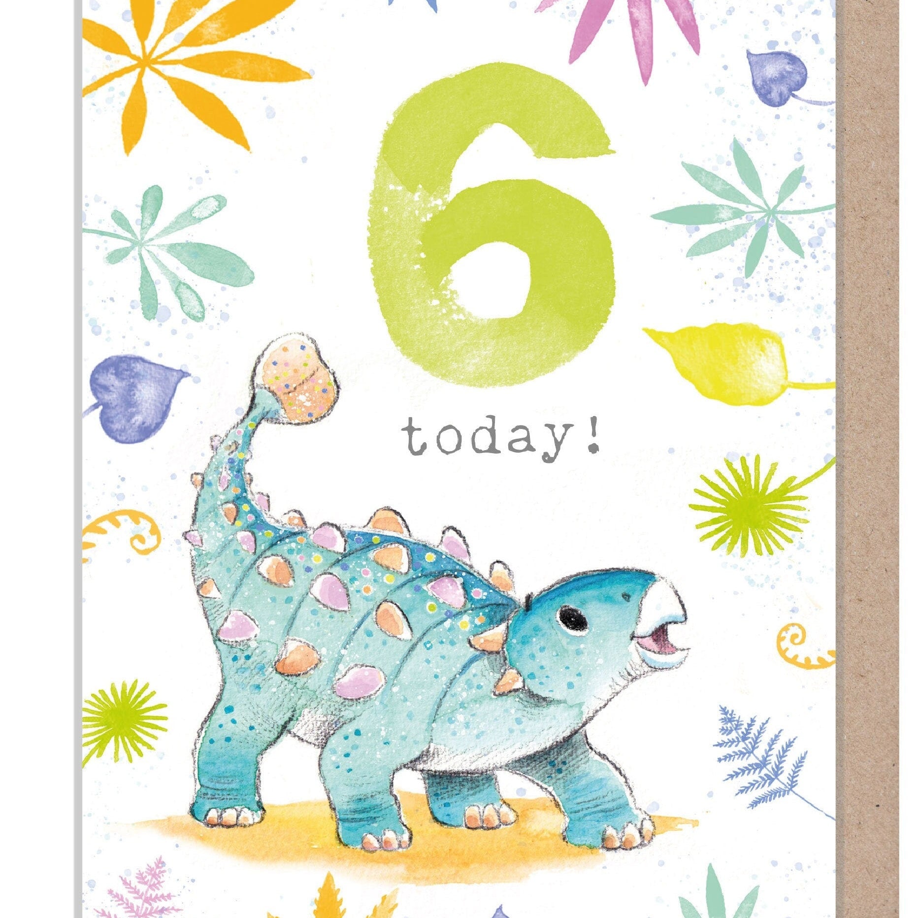 Greeting Card - Age 6 - Ankylosaurus Dinosaur