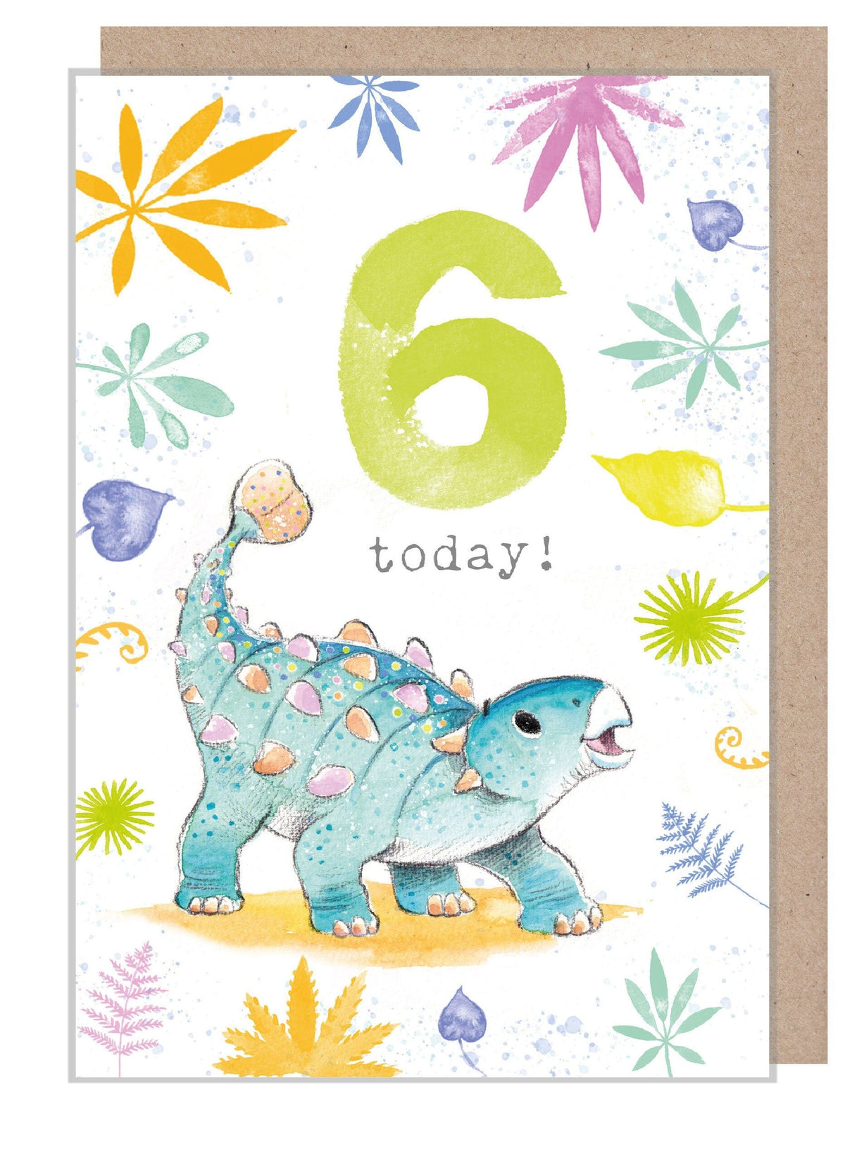 Greeting Card - Age 6 - Ankylosaurus Dinosaur