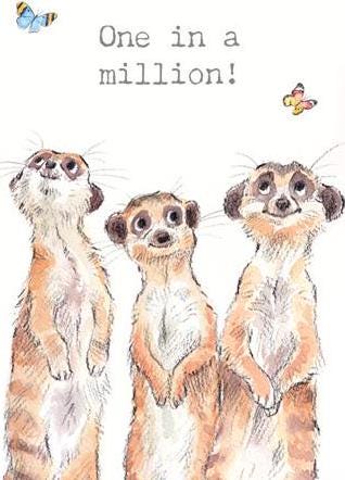 Quality Fridge Magnet - One in a Million - Meerkats design - MDF-  Made in the UK - FM08