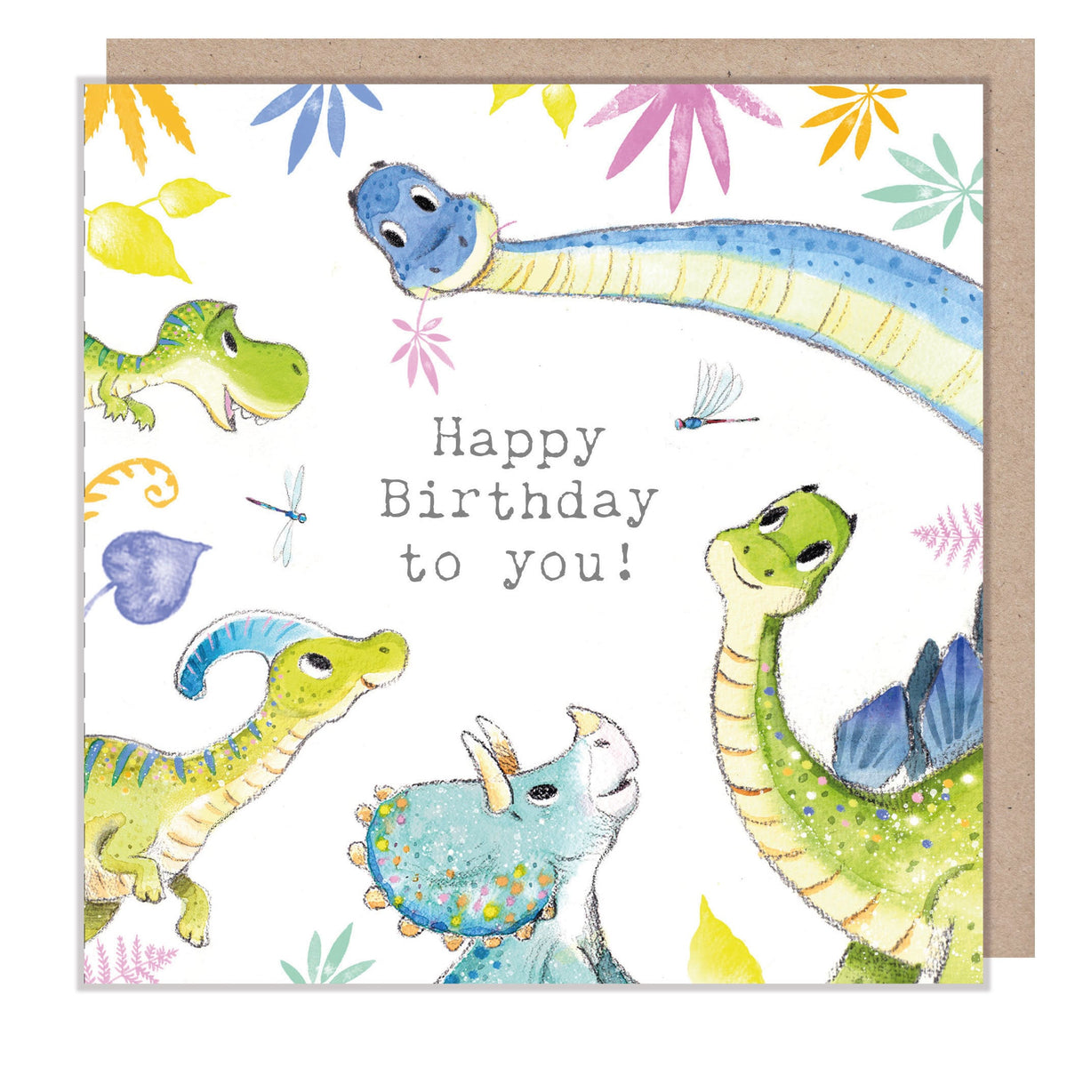 Greeting Card - Happy Birthday to You! - Dinosaurs