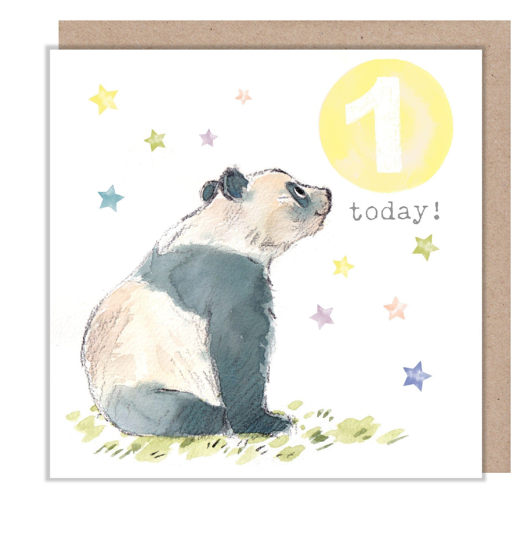 Age 1 Birthday Card - Panda