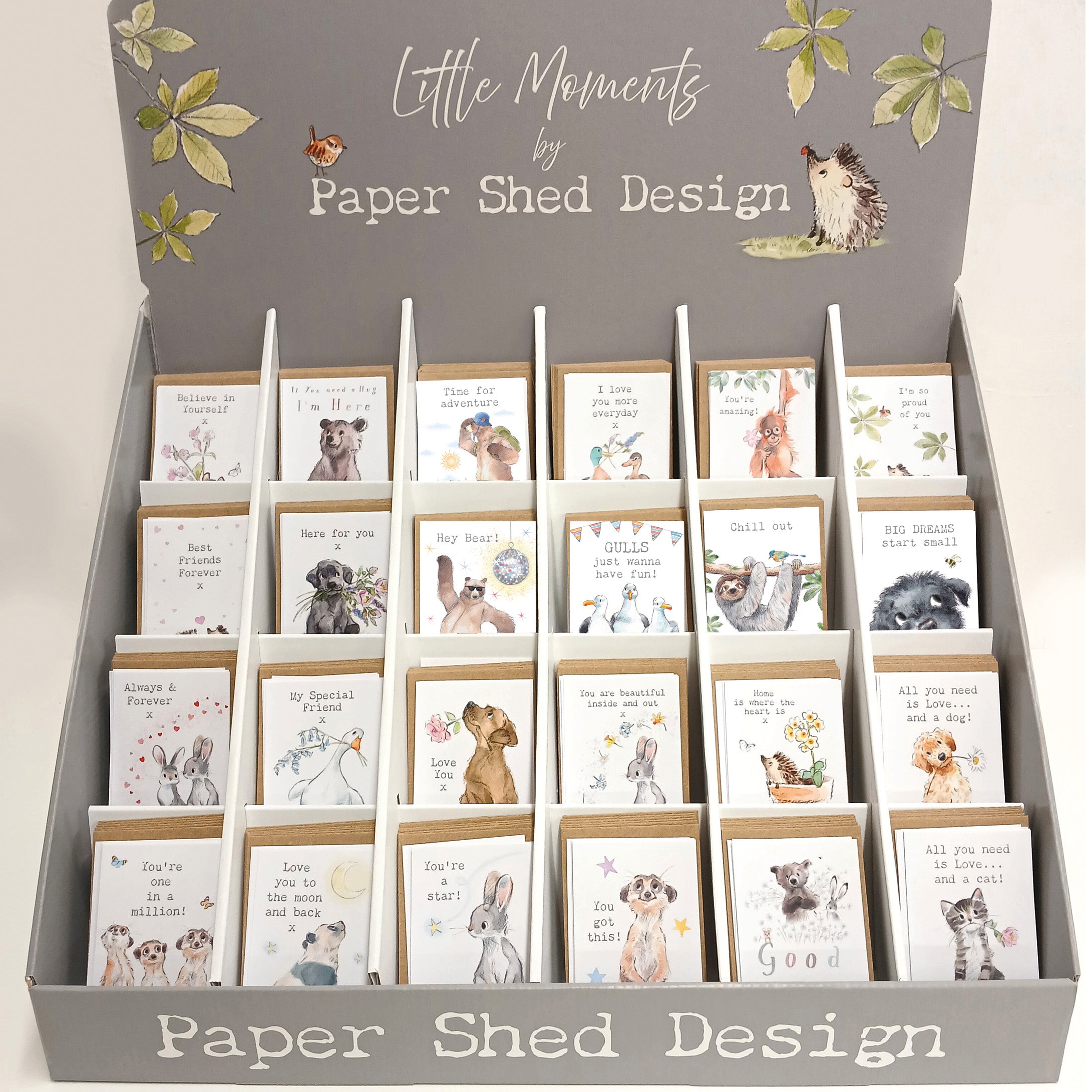 Little Moments Keepsake card Counter Package- 24 designs (144 cards) with FREE counter stand