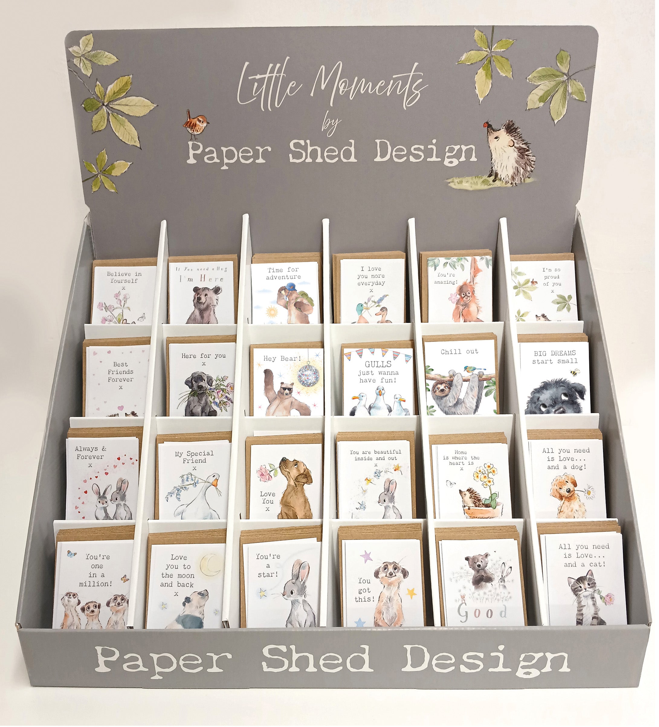 Little Moments Keepsake card Counter Package- 24 designs (144 cards) with FREE counter stand