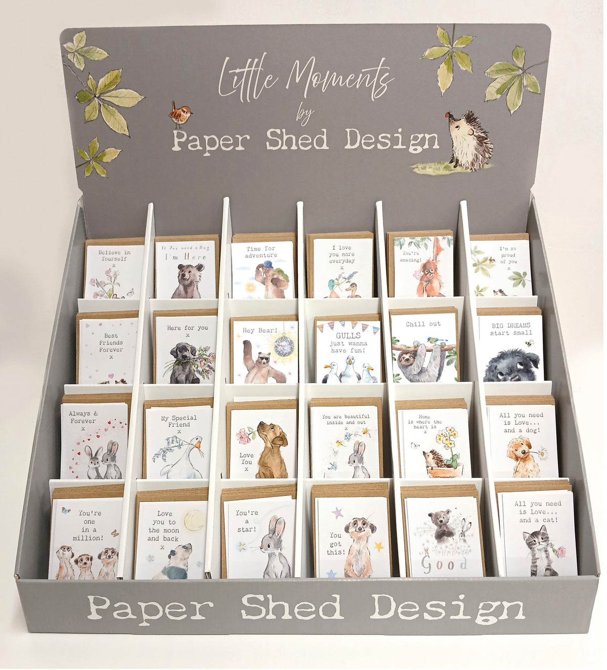 Little Moments Keepsake card Counter Package- 24 designs (144 cards) with FREE counter stand