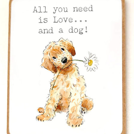 Quality Fridge Magnet - All you need is love and a dog