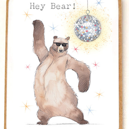Quality Fridge Magnet - Hey bear - Dancing bear