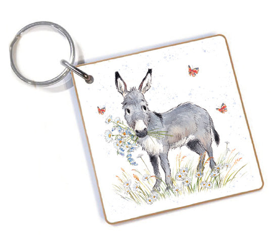Quality Keyring - Grey Donkey