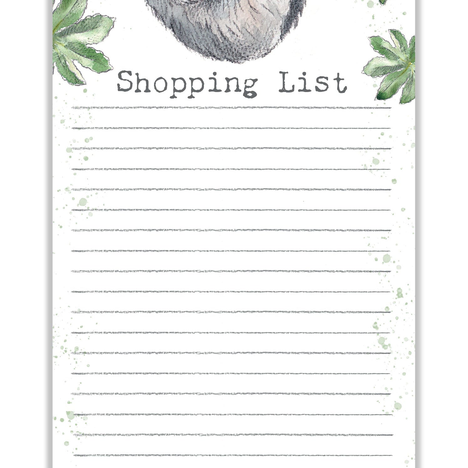 Notepad - Sloth and Bird in Tree