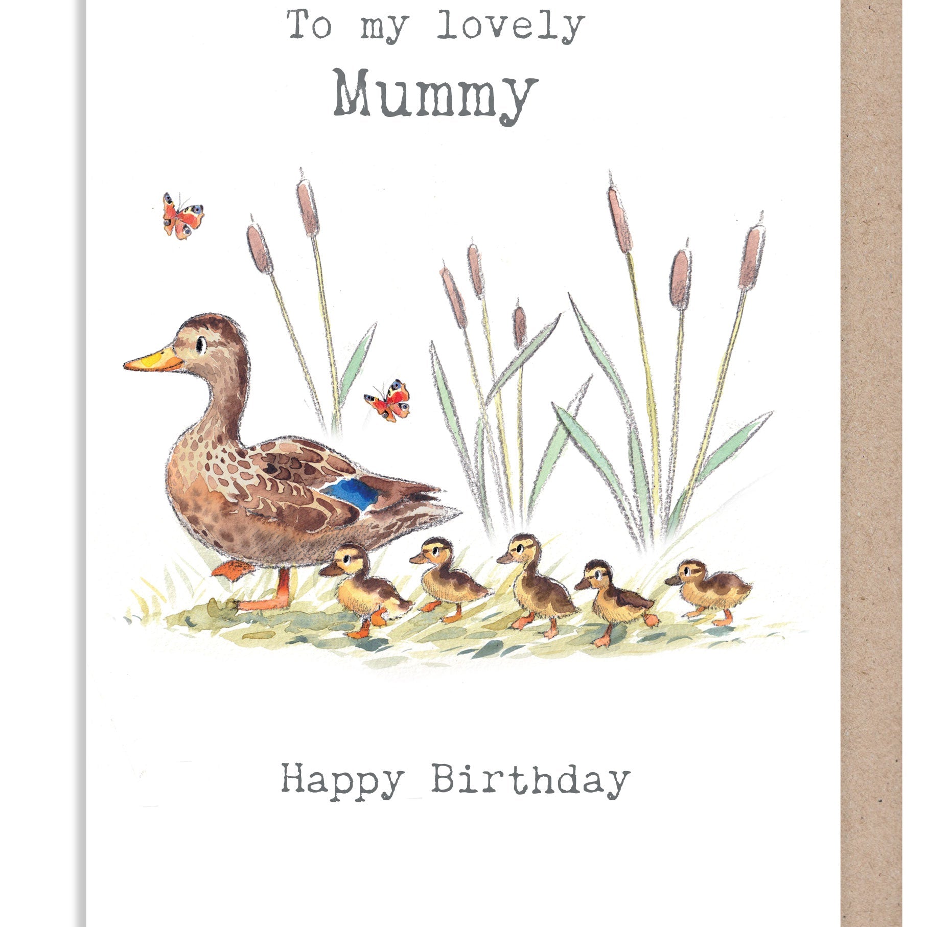 Birthday Card - To My Lovely Mummy - Duck and Ducklings