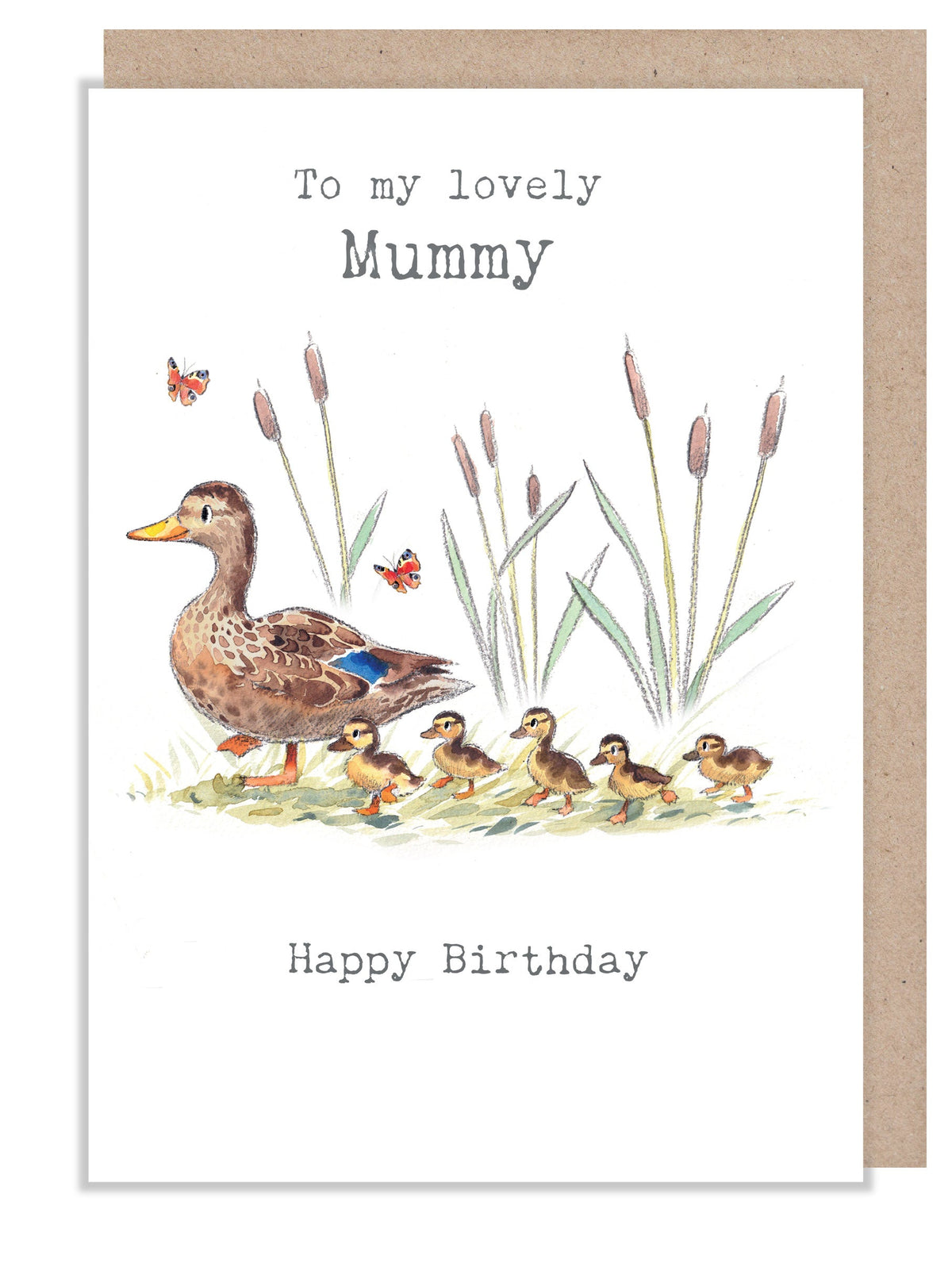 Birthday Card - To My Lovely Mummy - Duck and Ducklings