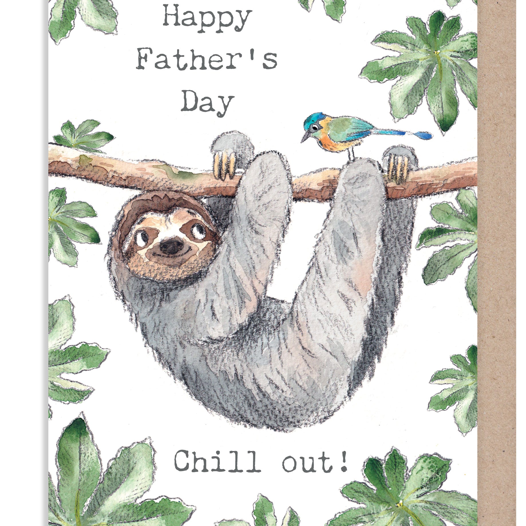 Fathers day card - Sloth