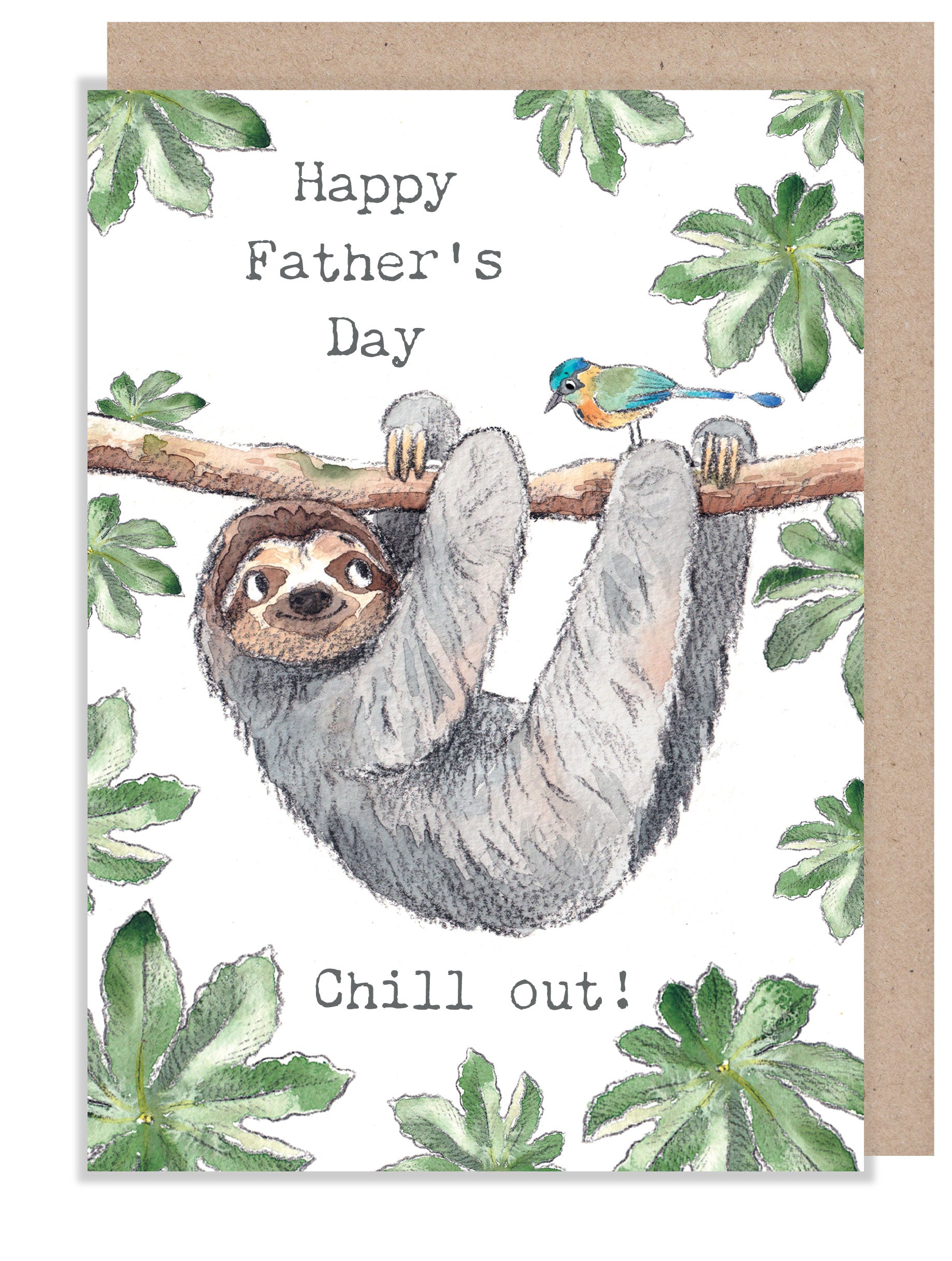 Fathers day card - Sloth