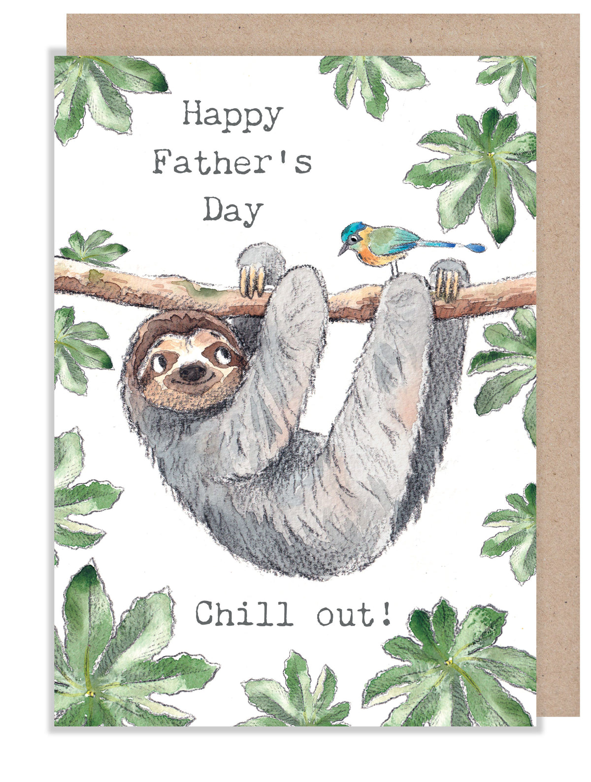 Fathers day card - Sloth