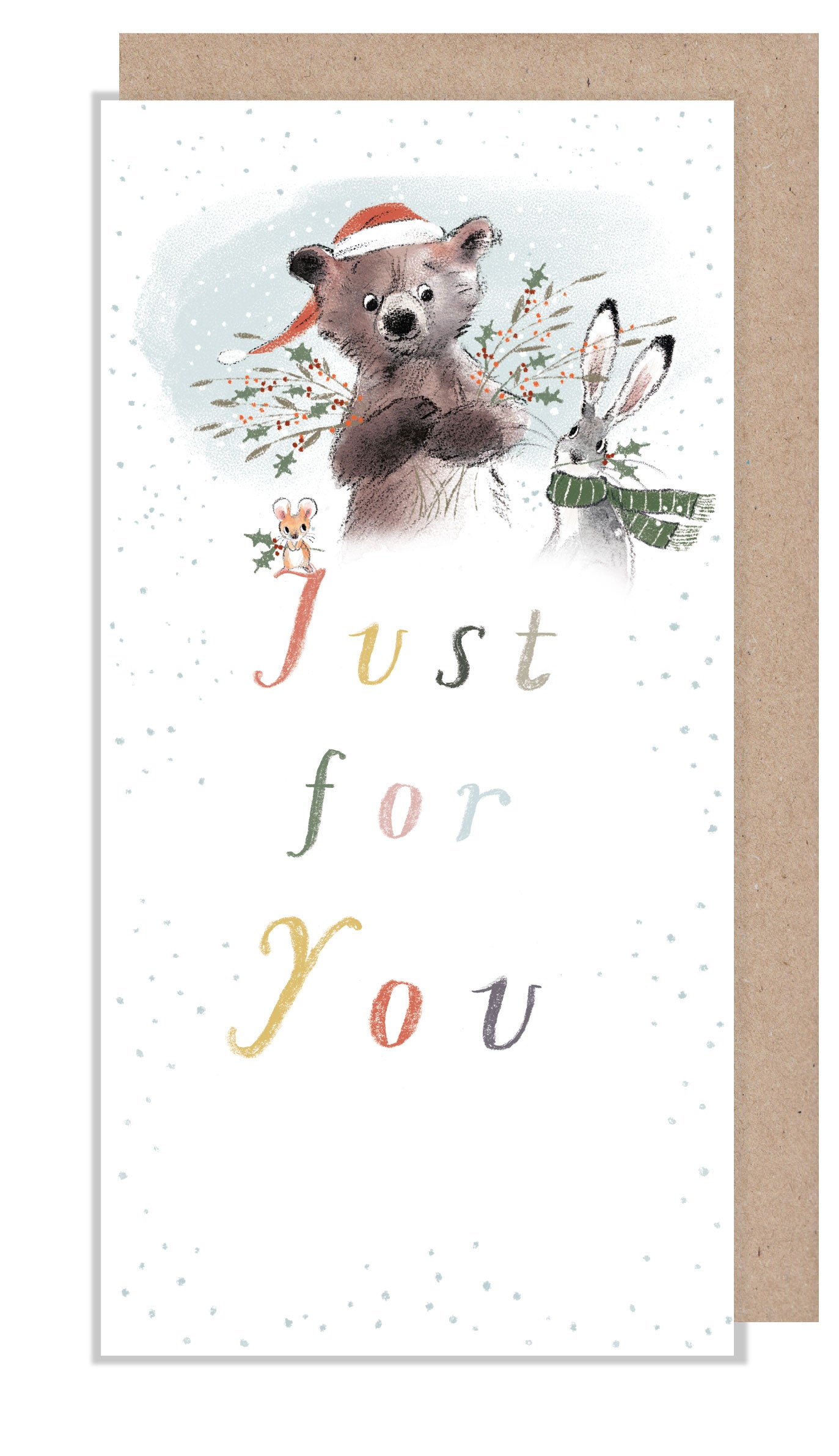 Christmas Money wallet card - Bear Hare and Mouse