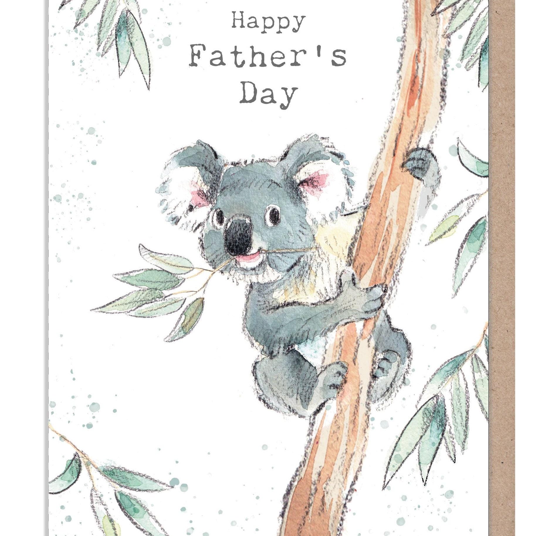 Father's Day Card - Happy Father's Day - Koala Bear in Tree