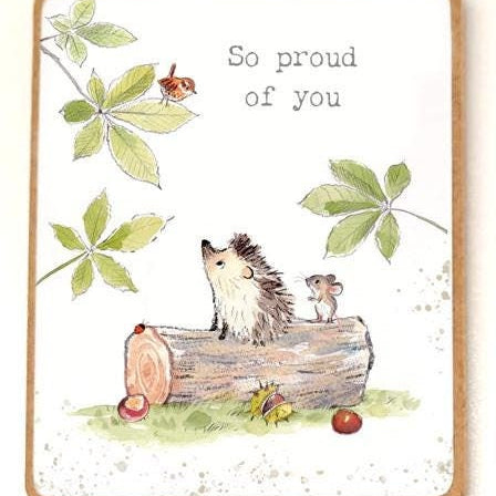 Quality Fridge Magnet - So proud of You -  Hedgehog design - MDF-  Made in the UK - FM012