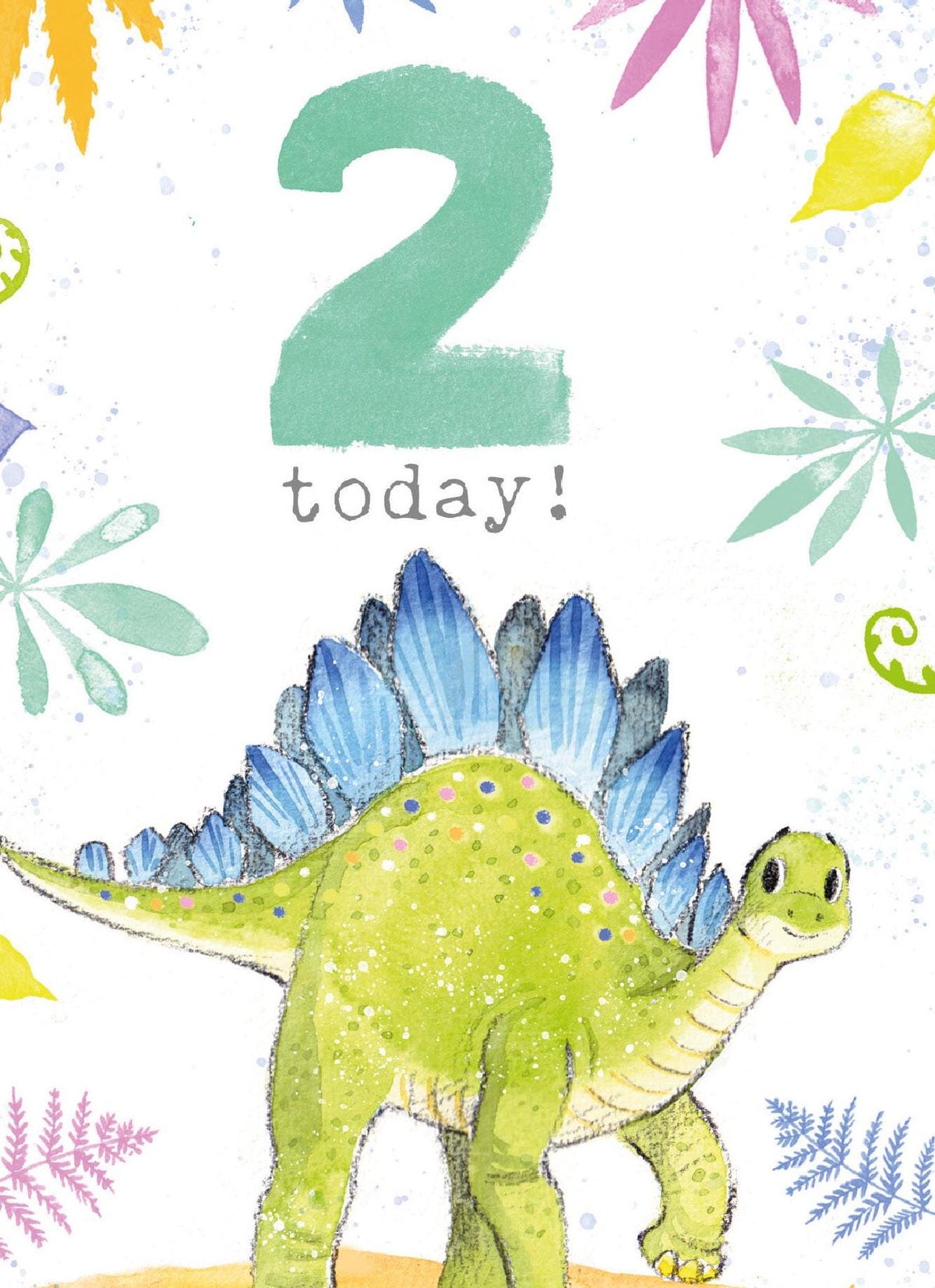 Greeting Card - Age 2 - Stegosaurus Dinosaur