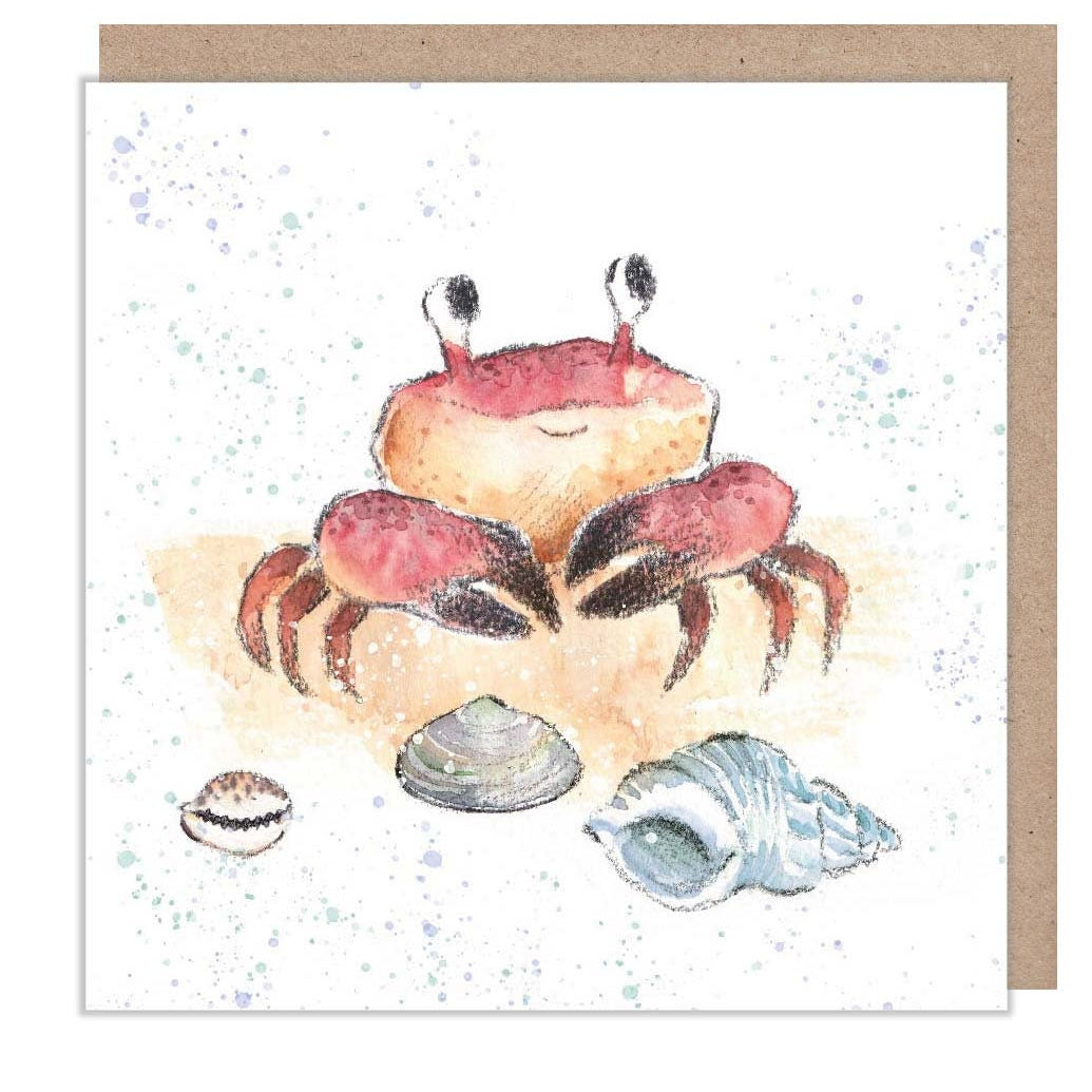 Greeting Card - Blank - Crab with Shells
