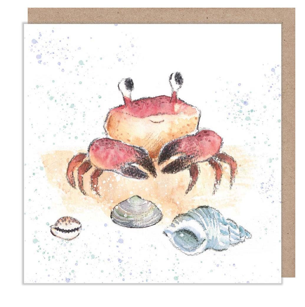Greeting Card - Blank - Crab with Shells