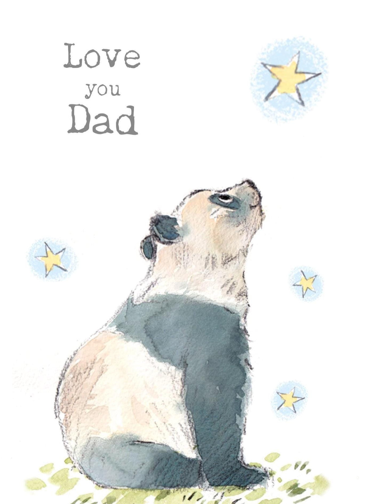 Dad Card - Love You Dad - Panda Looking at a Star