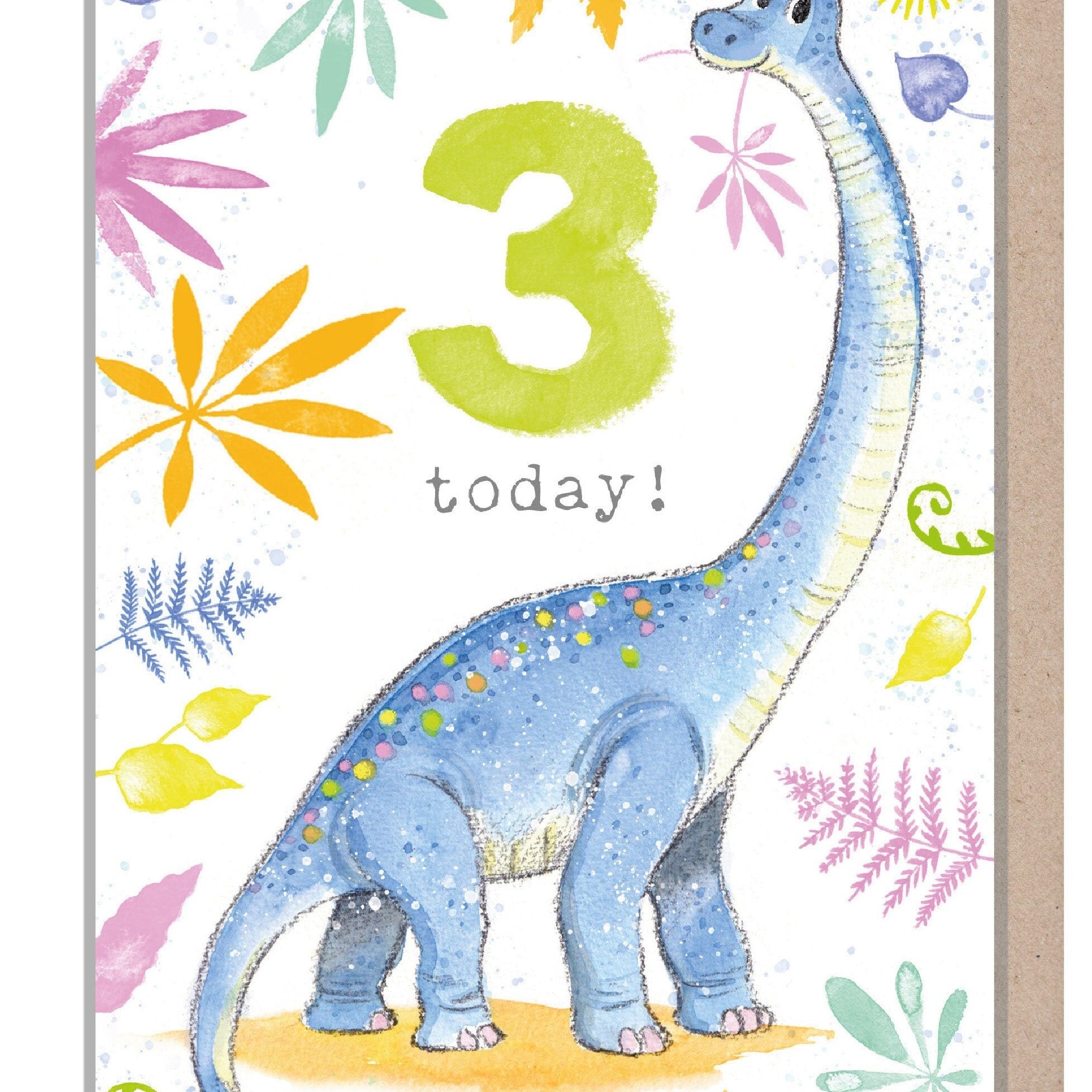 Greeting Card - Age 3 - Diplodocus