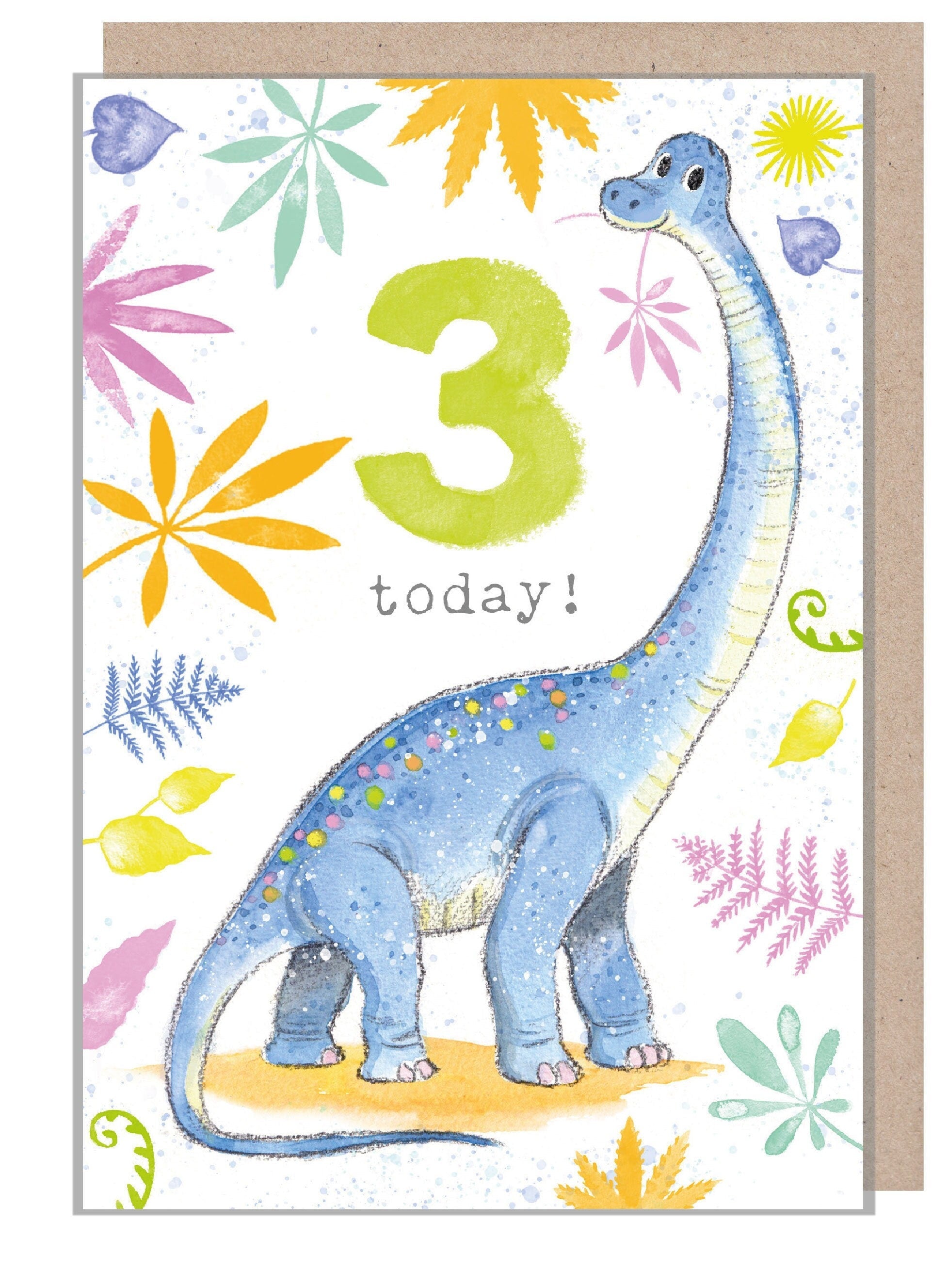 Greeting Card - Age 3 - Diplodocus
