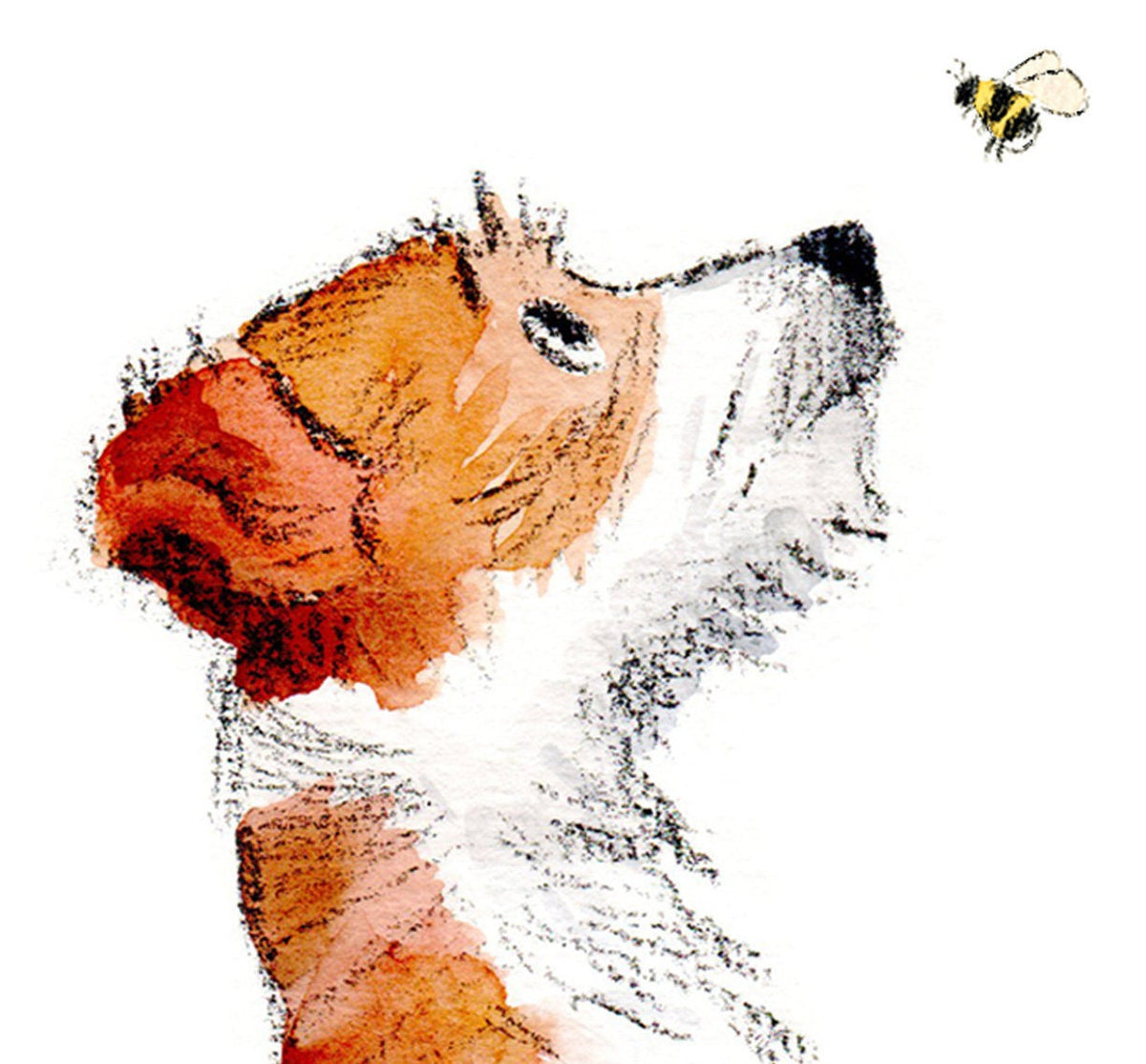 Cute Dog Card - Blank - Jack Russel with Bee