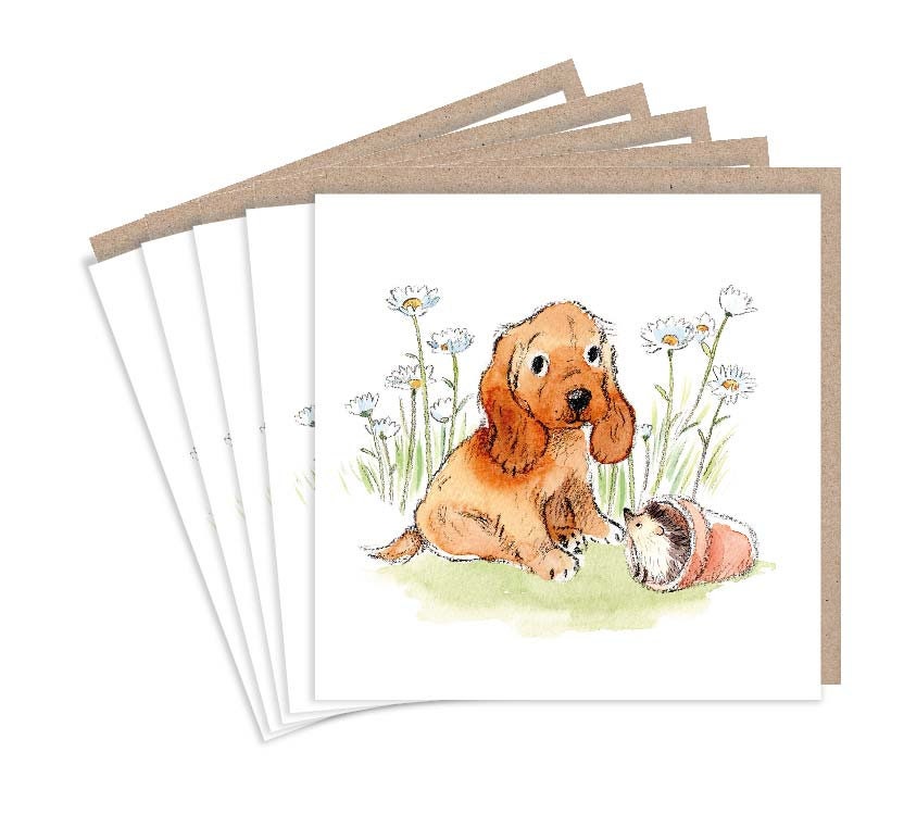 Notelet Pack - Cocker Spaniel Pup