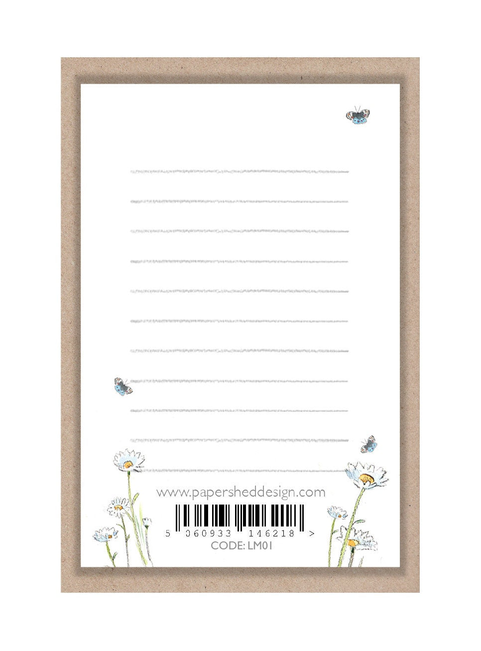 Sentiment Card - Love You - Brown Labrador with Pink Flower