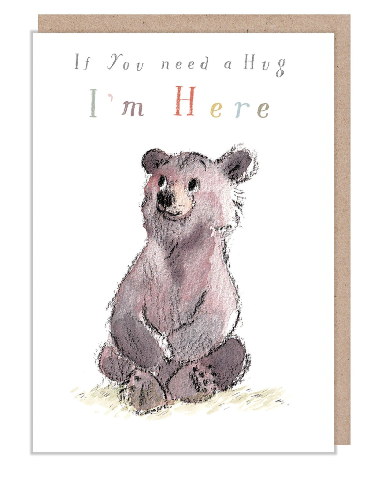 Greeting Card - I'm Here - Bear Sitting