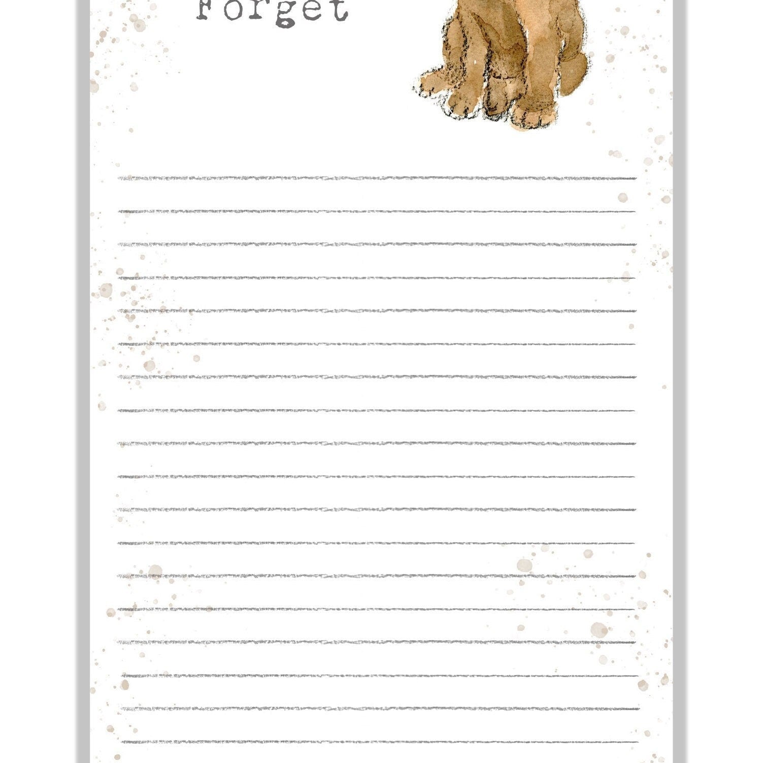 Must Not Forget Pad - Brown Puppy with Flower