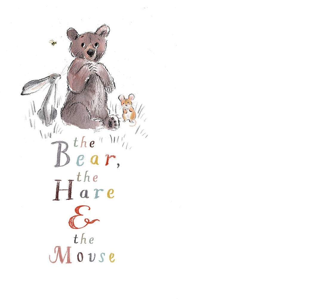 Dad Christmas Card - Hare and Mouse on Bear's Back